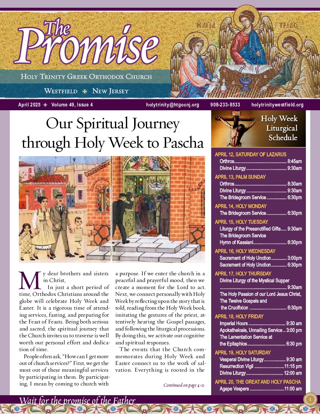 Thumbnail of the first page of 'The Promise – April 2025'