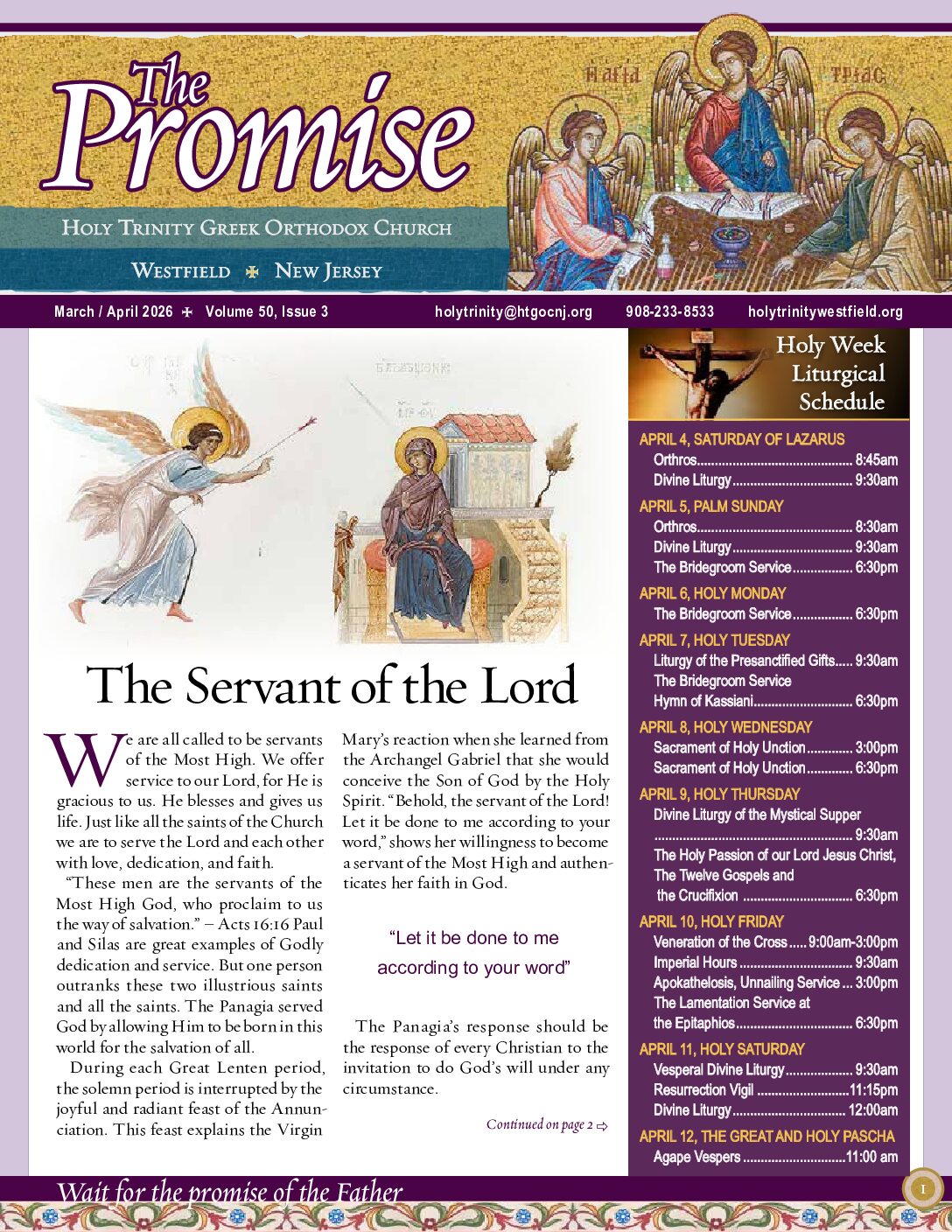 Thumbnail of the first page of 'The Promise – March 2026'